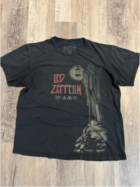 Official Led Zeppelin IV The Hermit Graphic T-Shirt Black Men's Size Medium